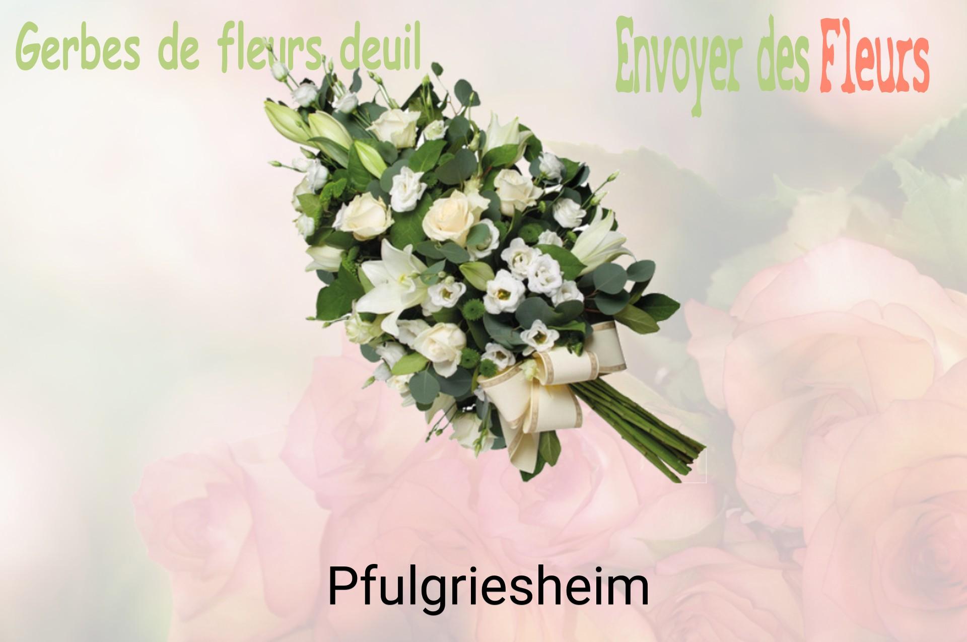 Gerbe de fleurs de deuil livrée à Pfulgriesheim
